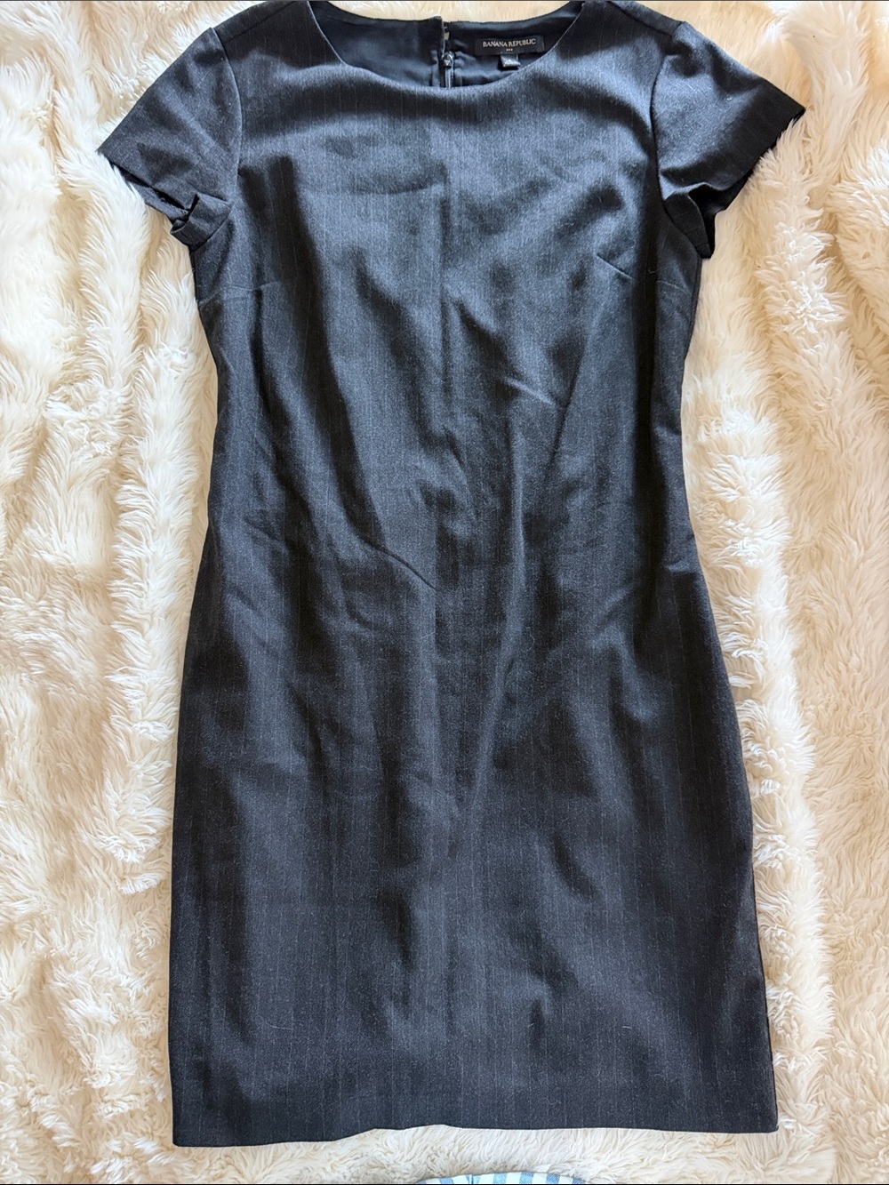 Banana Republic Dark Gray Midi Sheath Dress
